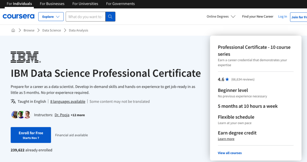 Data Science Certification